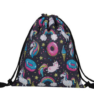 Unicorn Donut Rainbow Ice Cream Backpack Sack